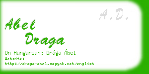 abel draga business card