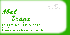 abel draga business card
